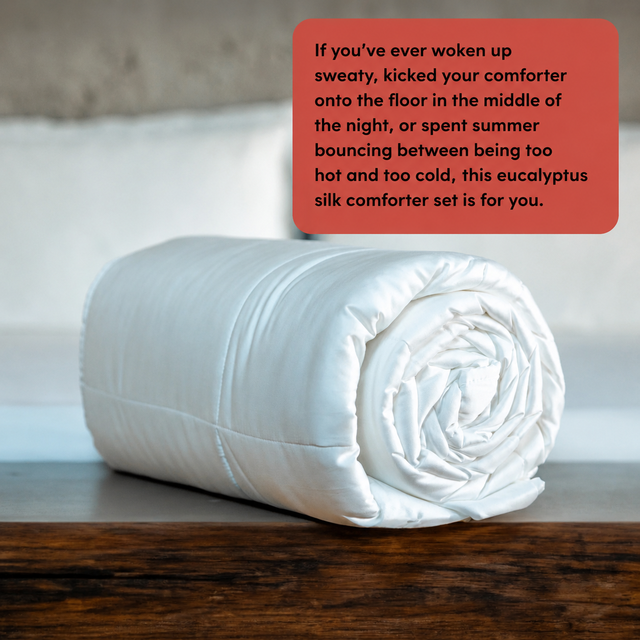 Temperature-Regulating Eucalyptus Silk Comforter
