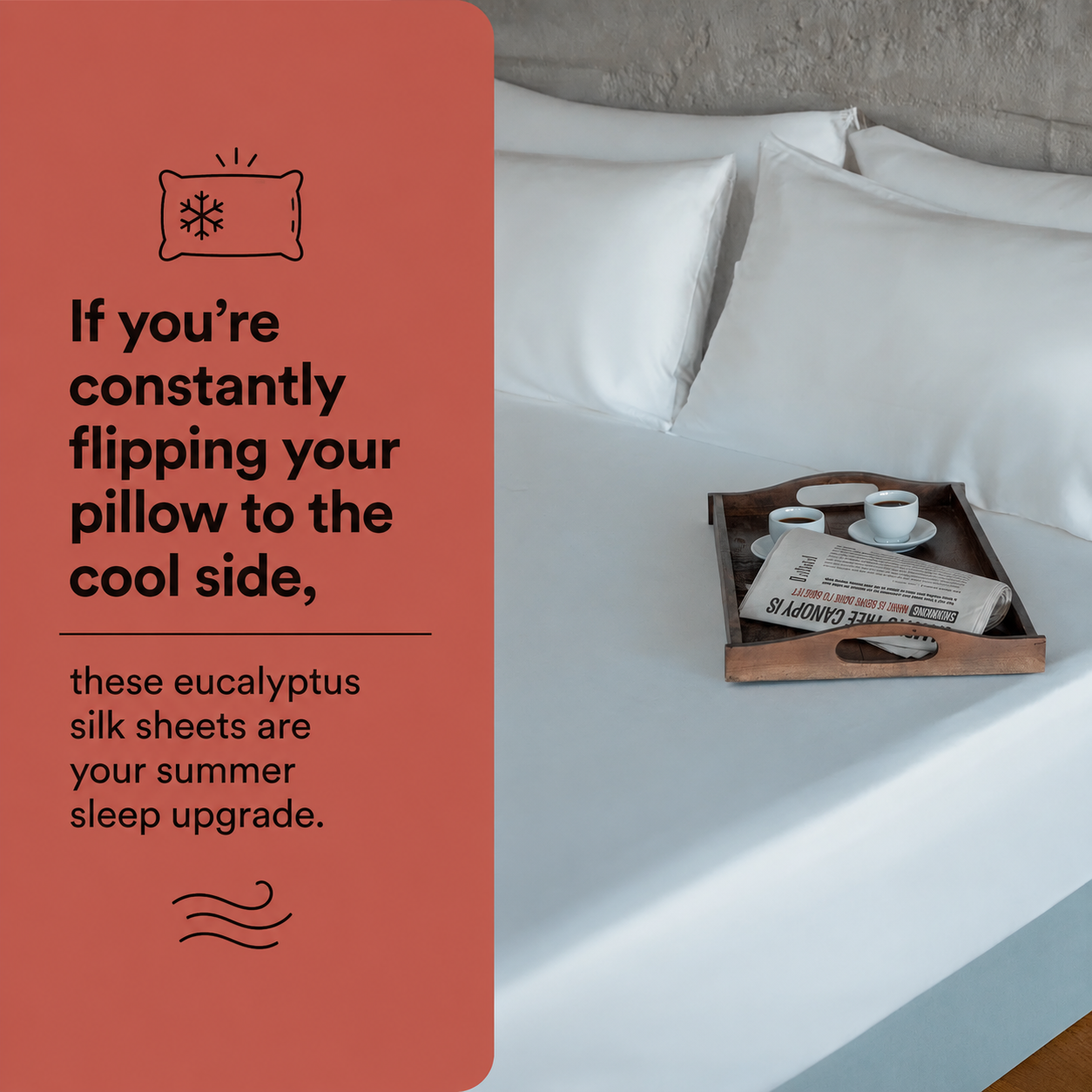 Cooling and Moisture-Wicking Eucalyptus Sheet Set