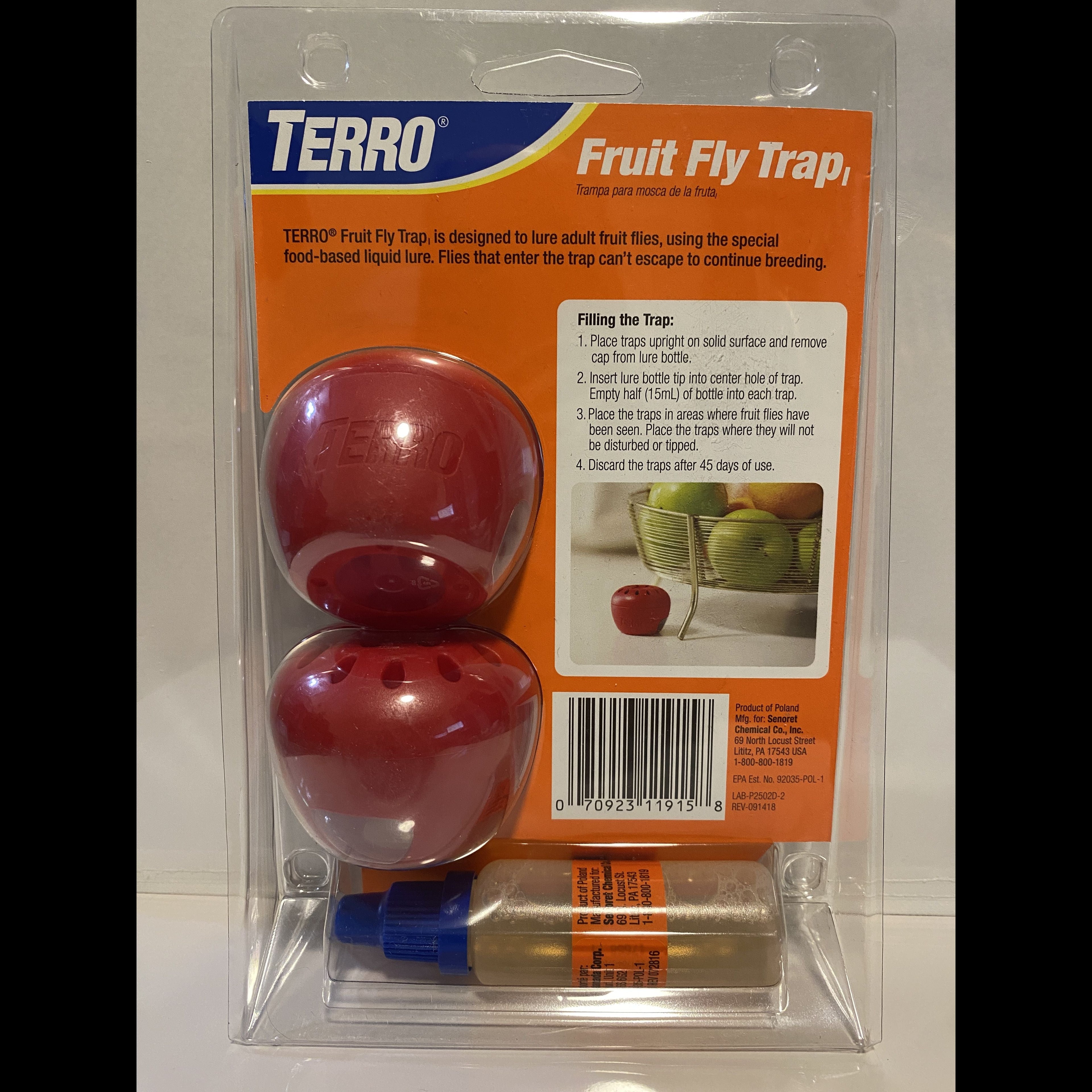 Traps That Get Rid of Fruit Flies For Up To 45 Days